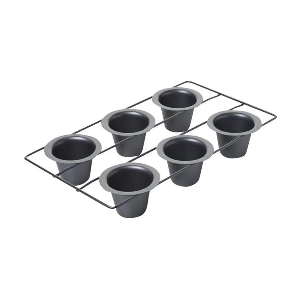 Chicago six set connected nonstick muffin popover pans three available